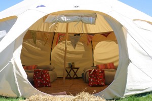 Inside Bell tent image from Flickr