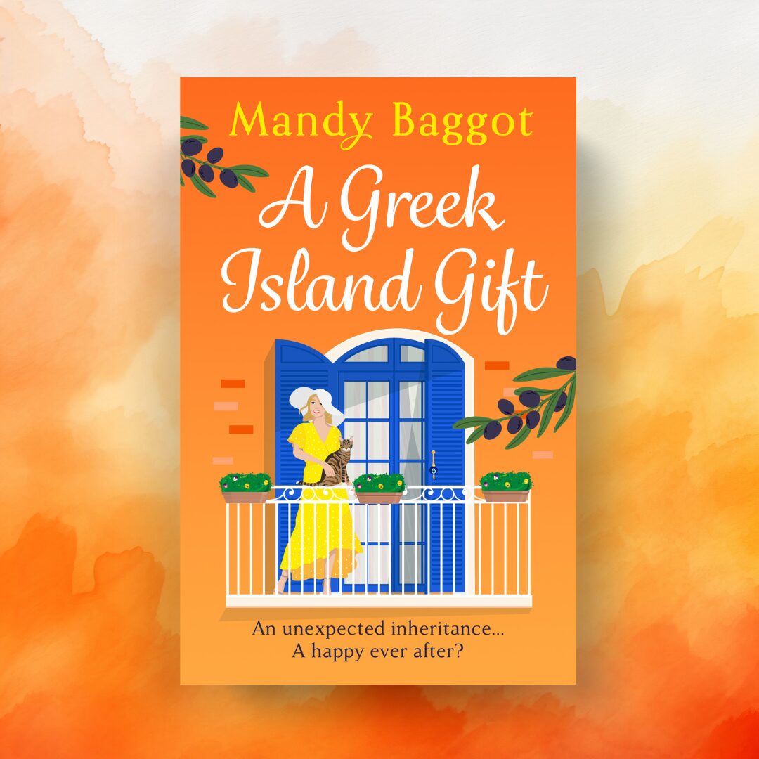 A Greek Island Gift by Mandy Baggot, a romance novel set in Corfu, Greece.