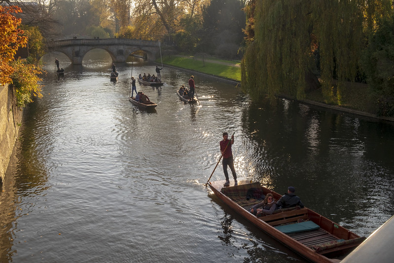 Punting on the River Cam in Cambridge