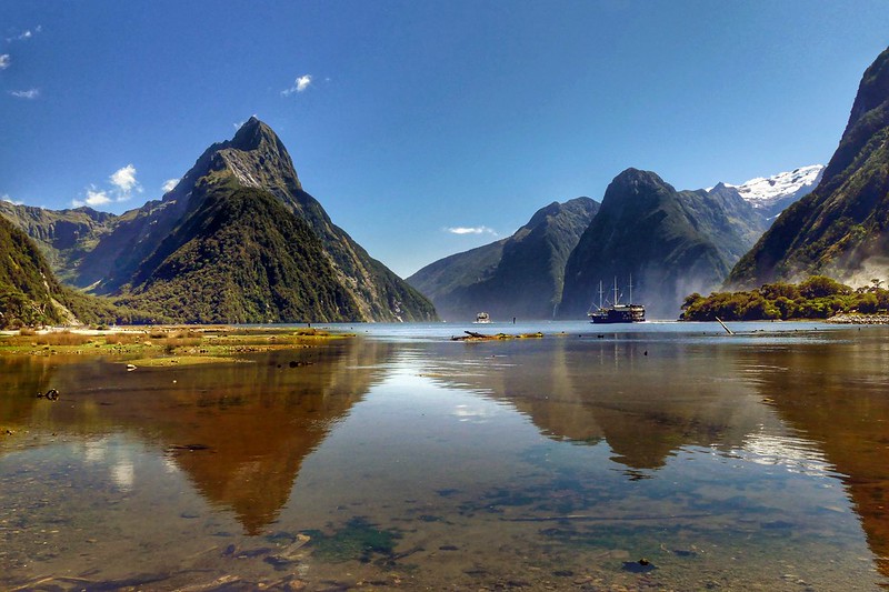 Milford Sound in New Zealand I popular location to visit while travelling the iisland.