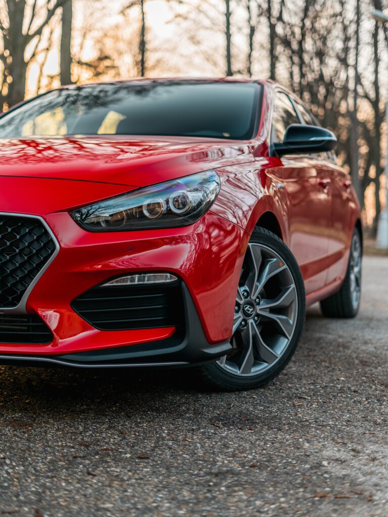 Red car for hire in US