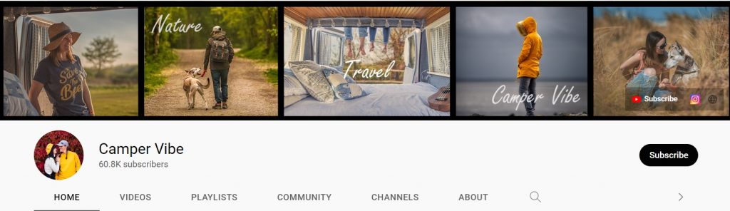 Camper vibe is a YouTube channel where the couple have created their own home on wheels and now travel around Europe as often as possible