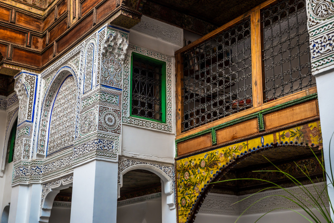 Carvings at Riad Laayoun, Fes, Morocco