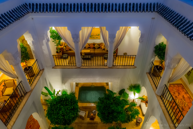 The courtyard at Riad Camilia, Marrakech, Morocco
