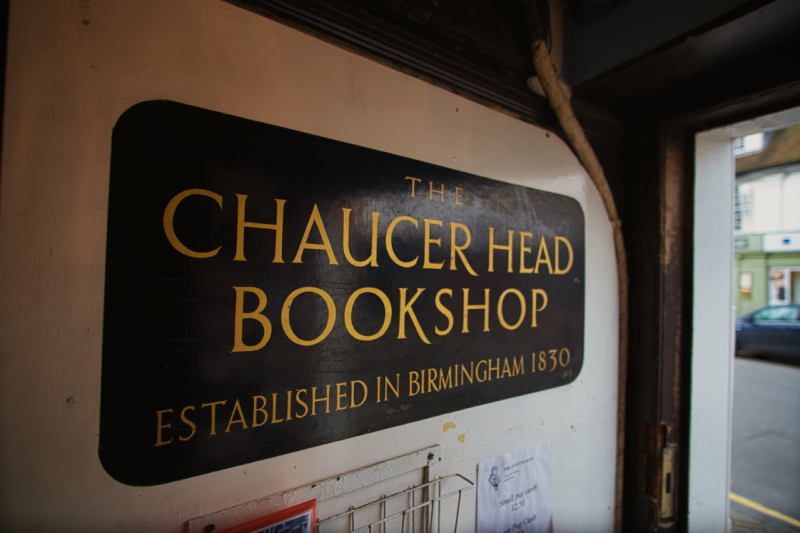 The Chaucer head bookshop in Stratford upon avon