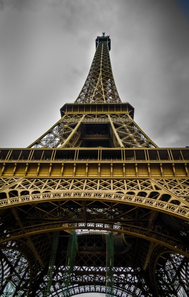 From under the Eiffel Tower.
