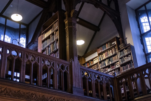 Gladstone's library, william gladstone, quirky accommodation, library stays, prime minister, british, historical, oldest, united kingdom, wales, uk, bedroom, restaurant, famous, world, books, writings, statue, memoirs, literary,