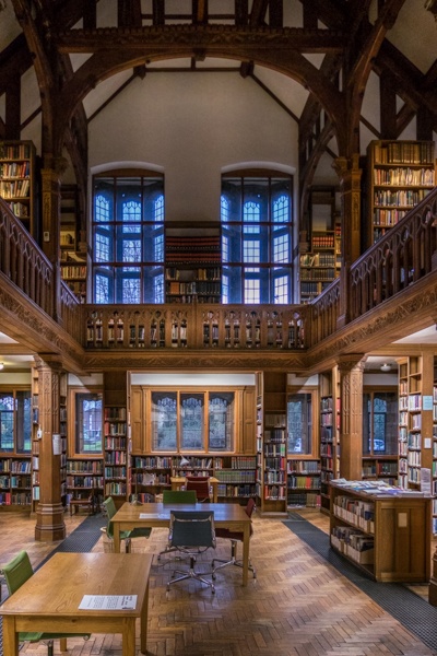 Gladstone's library, william gladstone, quirky accommodation, library stays, prime minister, british, historical, oldest, united kingdom, wales, uk, bedroom, restaurant, famous, world, books, writings, statue, memoirs, literary,