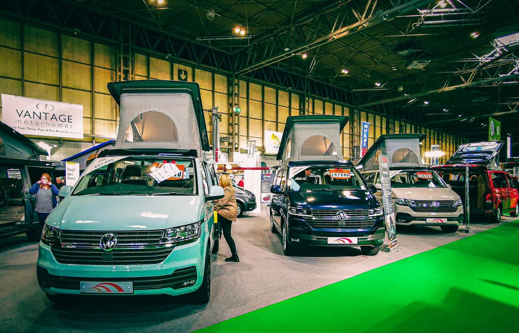Campers on show at the NEC in Birmingham