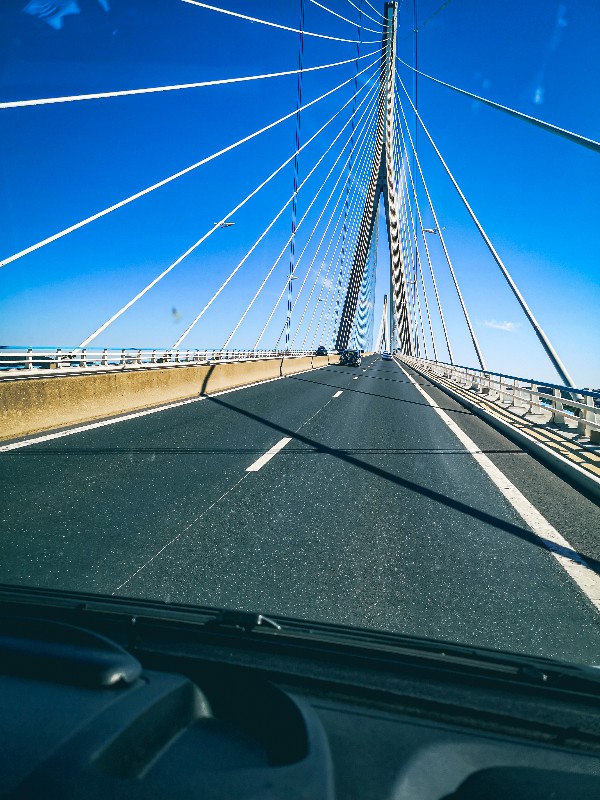 Pont Du Normandie, crossing from the area of La Havre to Honfleur in Normandy, France