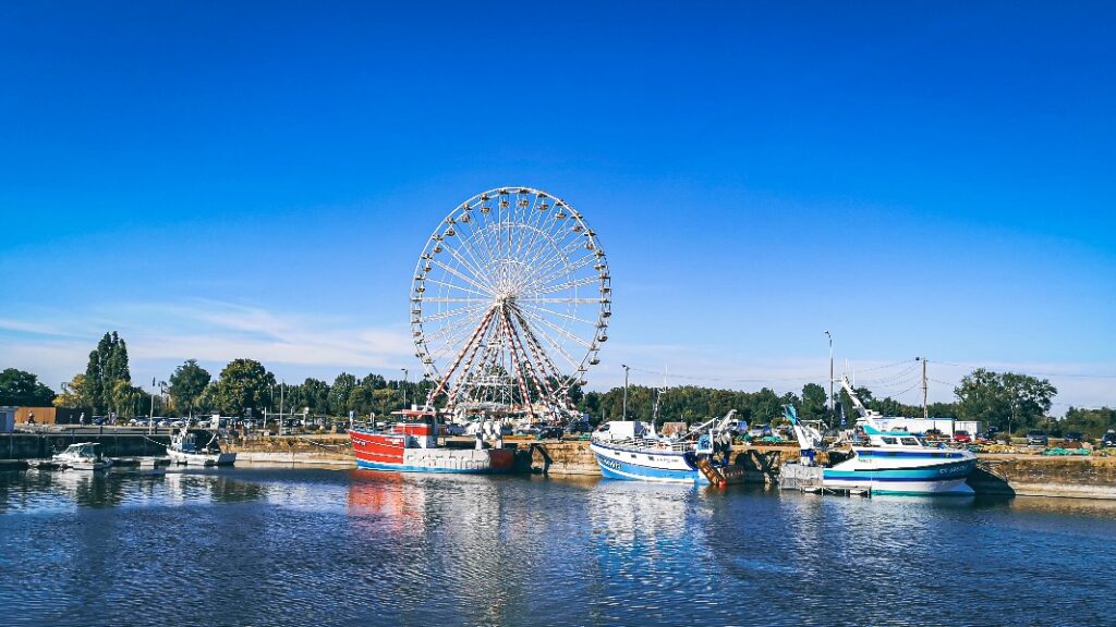 The well known Ferris wheel in Honfleur