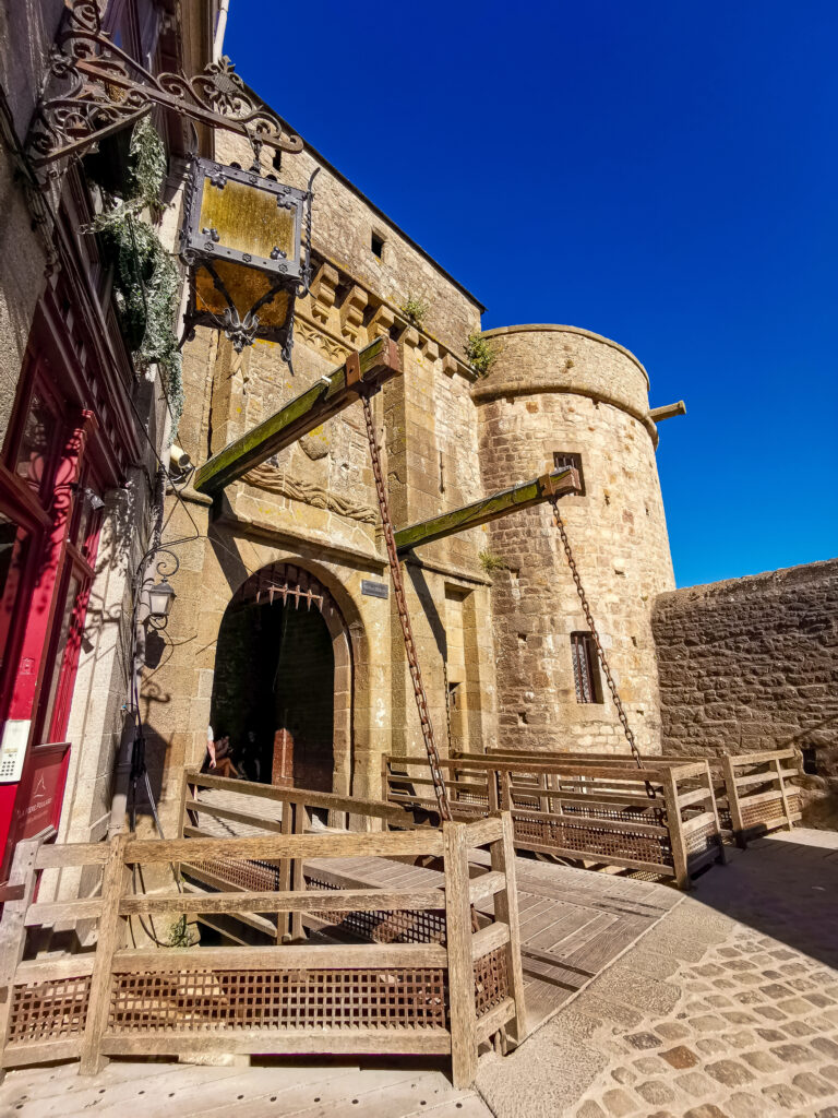 The drawbridge entrance to Mont Saint Michel