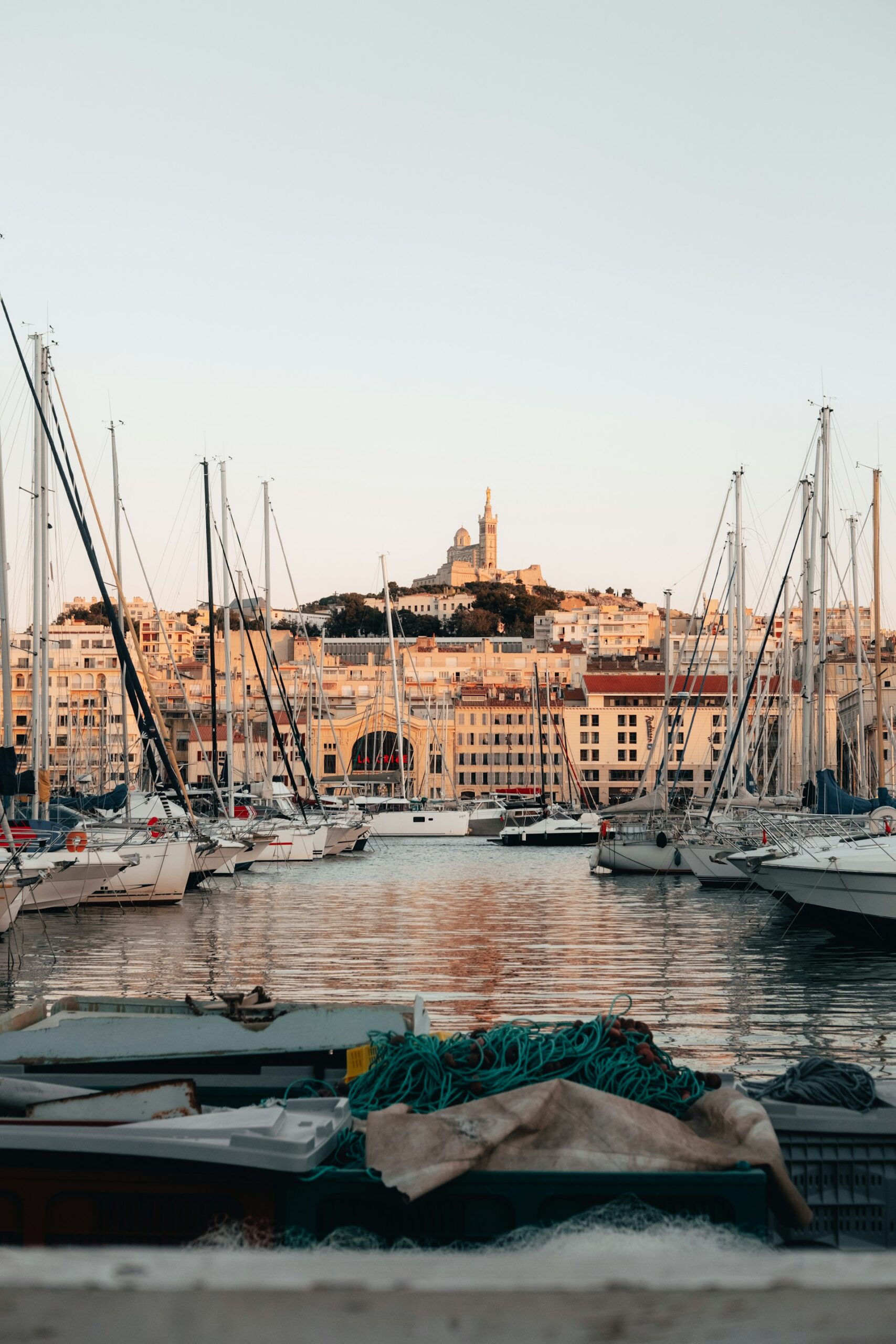 The Vieux Port or the old port of Marseille in the south of France