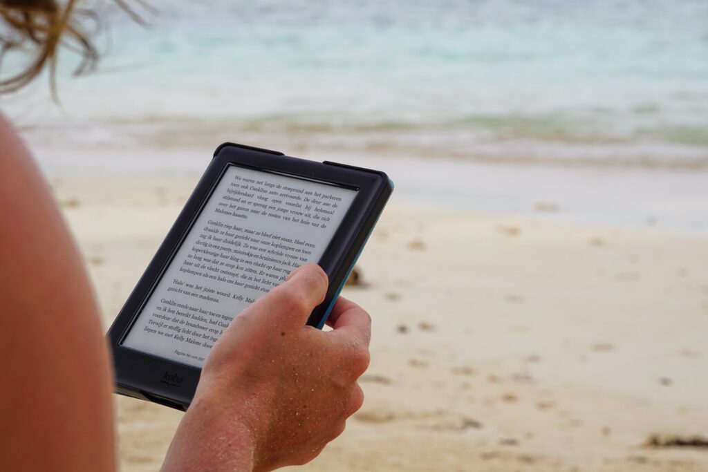Ebooks could lead to money in the bank if promoted right and there is no need to store loads of stock. It could be the perfect job when on the road