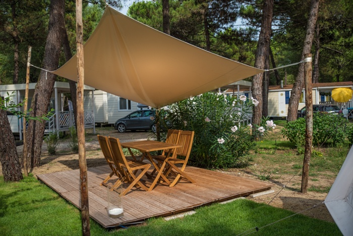 nordisk village, camping ca'savio, venice, italy, glamping, beach, tent, beds, cavallino, coastline,