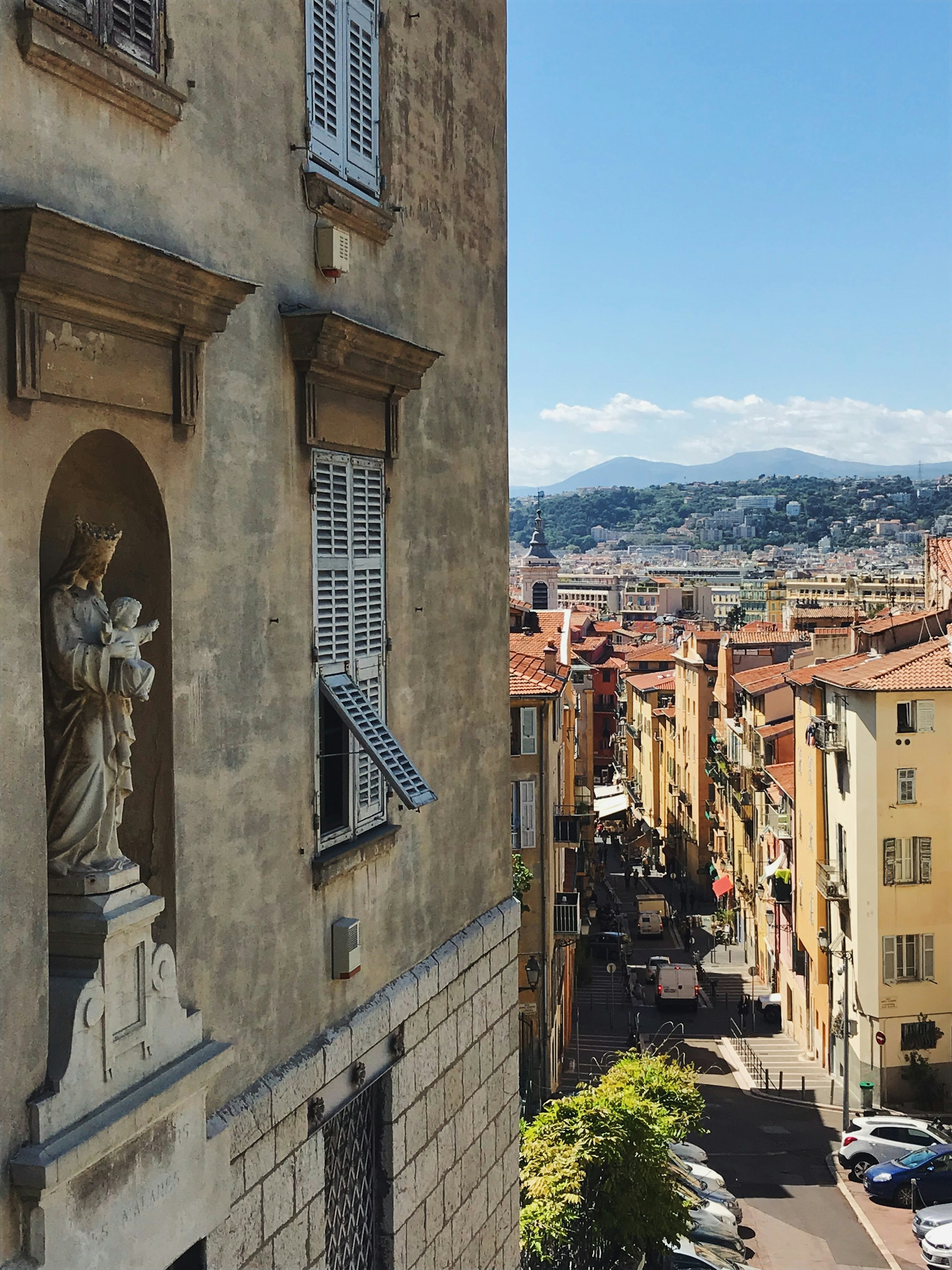 The old town of Nice in the south of France