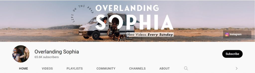 Overlanding Sophia are currently travelling Canada and the US in the campervan and as Youtubers are documenting it on the internet for others to gain inspiration