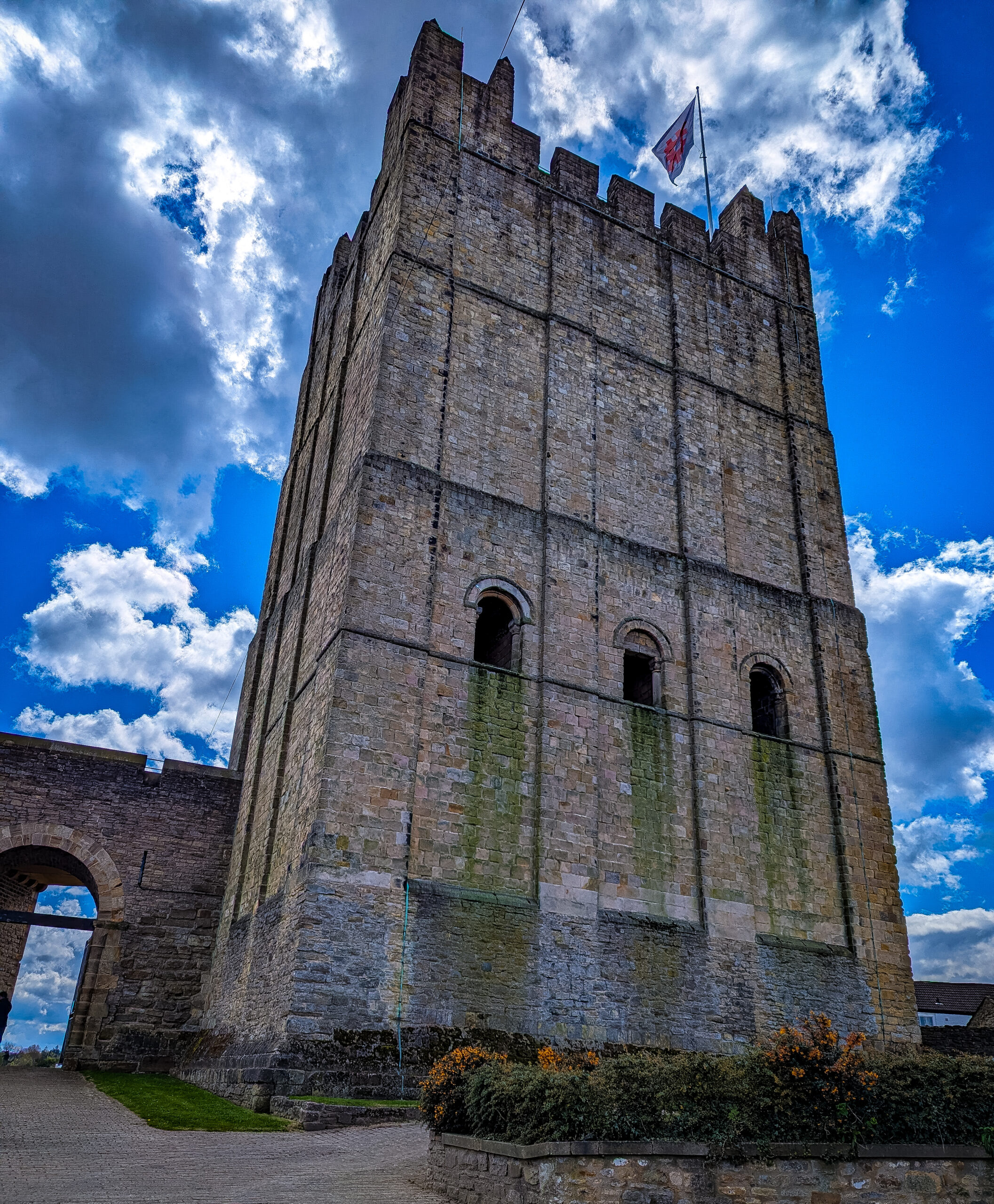 Richmond Castle in North Yorkshire is a well preserved Norman keep
