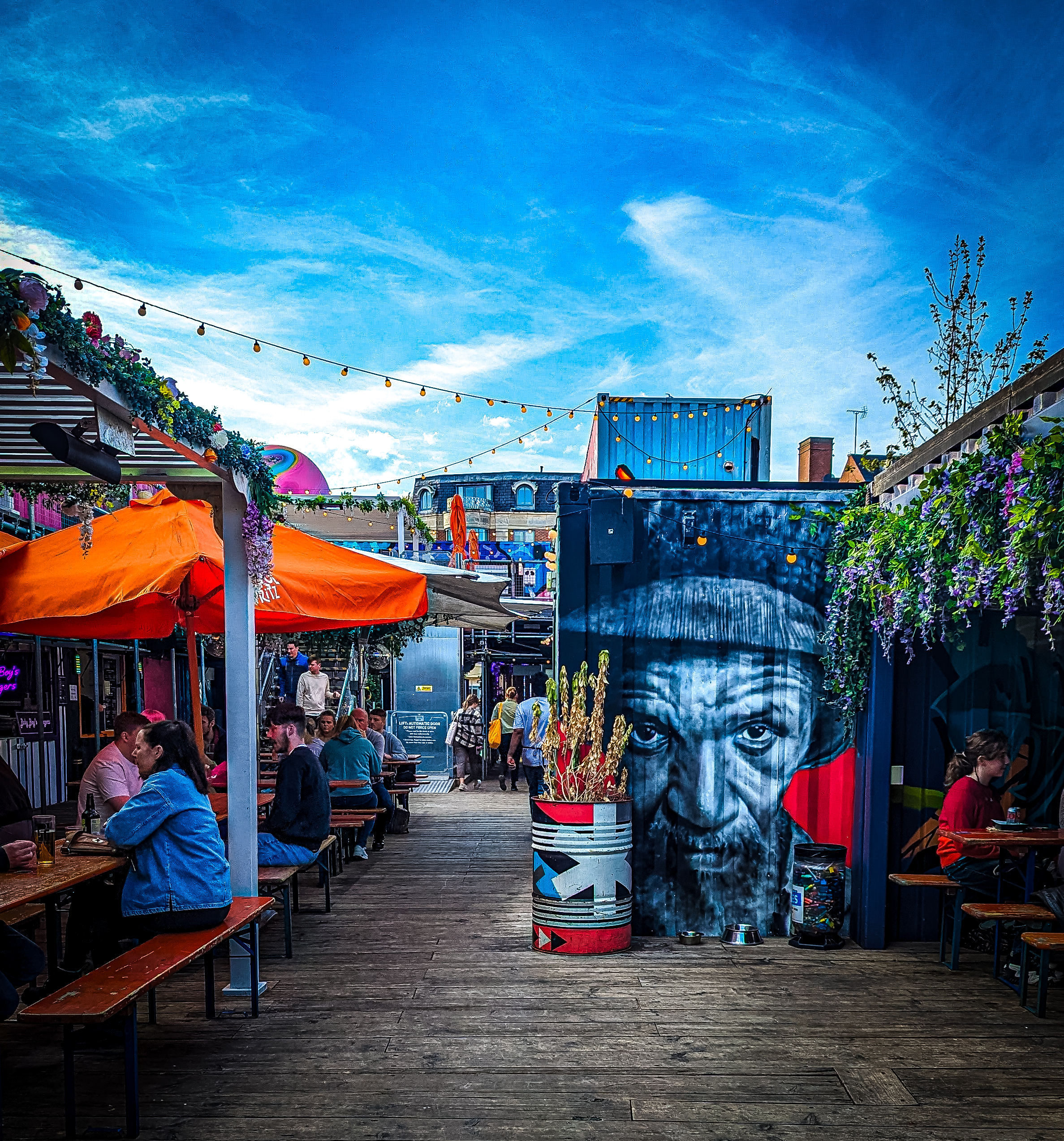 SPARK in York has several outside seating areas