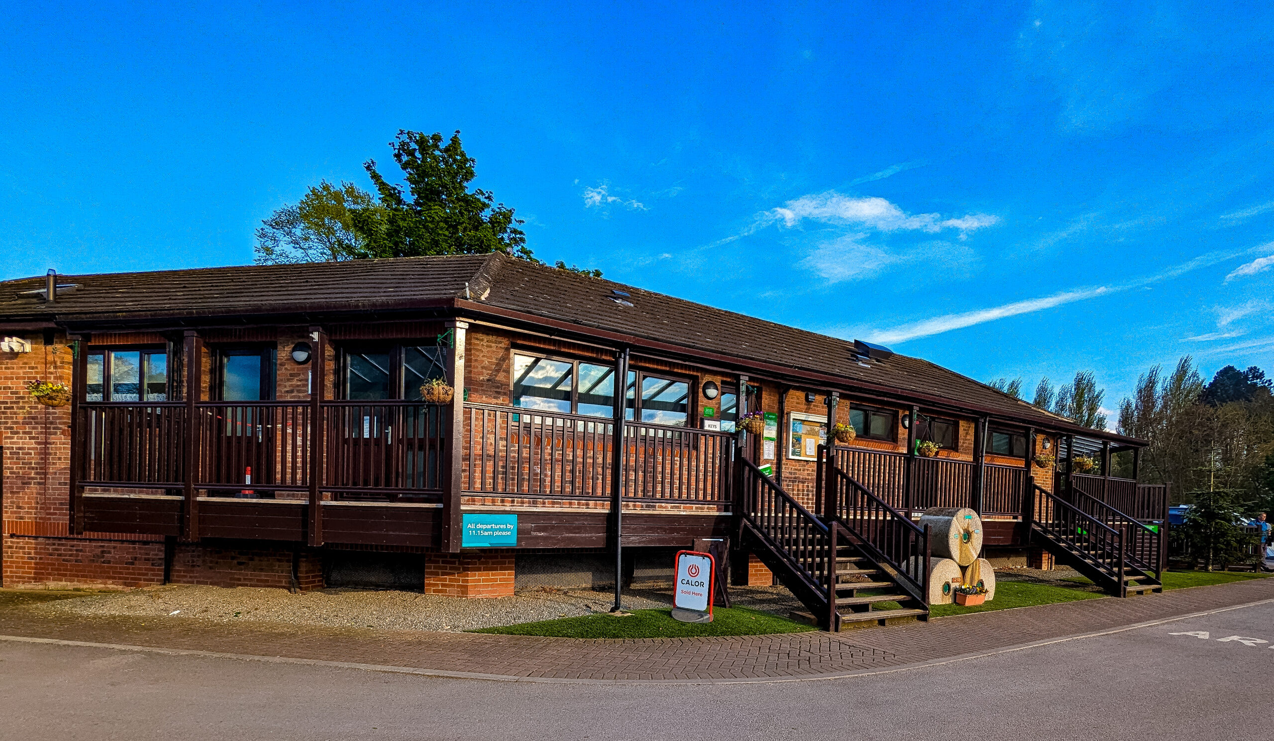 The York Motorhome and Caravan Club campsite reception area