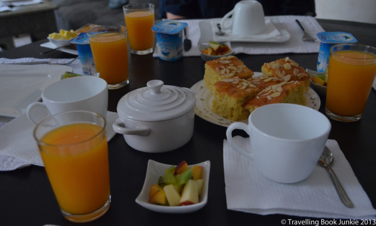 Breakfast at riad cinnamon marrakech morocco