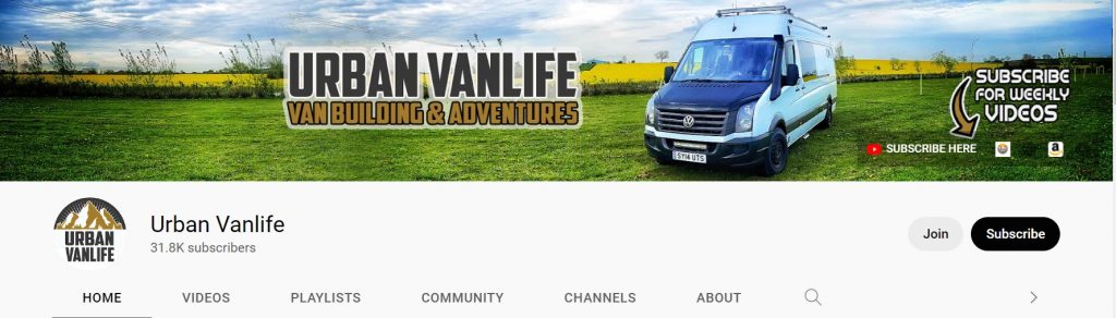 YouTubers, Urban Vanlife cover vanlife in the UK as well as tips and upgrades on your van should you be interested