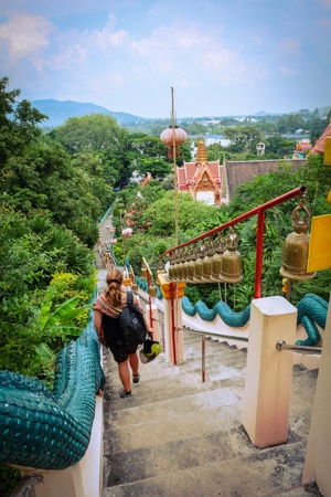 Wat Bam Tham, dragon head, temple, temples, thai, thailand, kanchanaburi, attractions, where, to, go, what, see, near, travelling, around, backpacking, best, places, top, unusual, unique travel, travelling book junkie, travel, exploring, staying, interesting, prayer bells, walking, stairs,